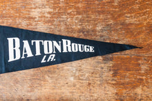 Load image into Gallery viewer, Baton Rouge Louisiana Felt Pennant Vintage Black Wall Decor - Eagle&#39;s Eye Finds
