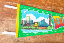 Load image into Gallery viewer, Dallas Texas Retro Felt Pennant Vintage Green TX Wall Decor - Eagle&#39;s Eye Finds
