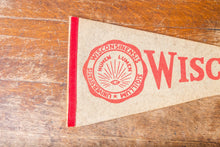 Load image into Gallery viewer, University of Wisconsin Felt Pennant Vintage College Wall Decor - Eagle&#39;s Eye Finds
