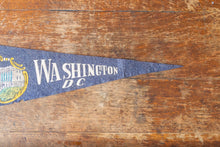 Load image into Gallery viewer, Washington DC Blue Felt Pennant Vintage USA Wall Decor - Eagle&#39;s Eye Finds
