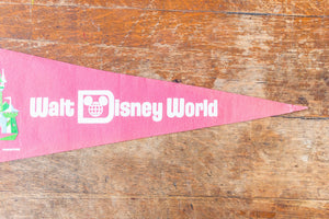Walt Disney World Felt Pennant Vintage Pink Child's Wall Decor - Eagle's Eye Finds