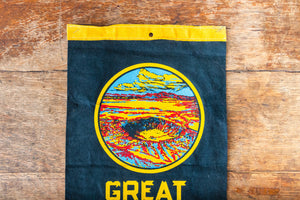 Great Meteor Crater Arizona Felt Bunting Vintage Black AZ Wall Decor - Eagle's Eye Finds