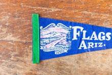 Load image into Gallery viewer, Flagstaff Arizona Felt Pennant Vintage Blue AZ Wall Decor - Eagle&#39;s Eye Finds
