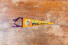 Load image into Gallery viewer, Mexico Orange Felt Pennant Vintage Travel Souvenir Wall Decor - Eagle&#39;s Eye Finds
