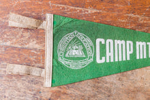 Load image into Gallery viewer, Gretna Glen Camp PA Green Felt Pennant Vintage Pennsylvania Wall Decor - Eagle&#39;s Eye Finds

