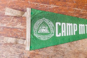 Gretna Glen Camp PA Green Felt Pennant Vintage Pennsylvania Wall Decor - Eagle's Eye Finds