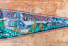 Load image into Gallery viewer, Busch Gardens Black Felt Pennant Vintage Wall Hanging Decor - Eagle&#39;s Eye Finds
