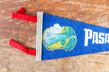 Load image into Gallery viewer, Pasadena California Blue Felt Pennant Vintage Wall Hanging Decor - Eagle&#39;s Eye Finds
