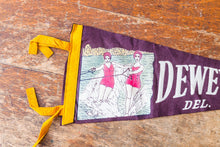 Load image into Gallery viewer, Dewey Beach Delaware Felt Pennant Vintage Maroon Wall Decor - Eagle&#39;s Eye Finds
