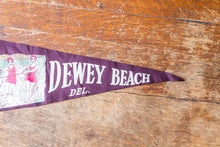 Load image into Gallery viewer, Dewey Beach Delaware Felt Pennant Vintage Maroon Wall Decor - Eagle&#39;s Eye Finds
