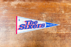 Philadelphia 76ers Sixers 1980s Vintage NBA Basketball Pennant - Eagle's Eye Finds