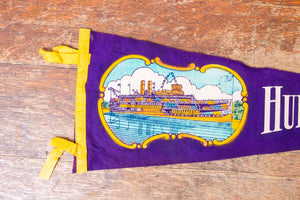 Hudson River Steamboat Pennant Vintage New York City Wall Hanging Decor - Eagle's Eye Finds