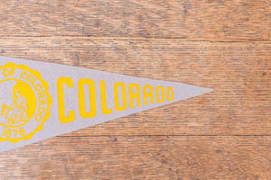 University of Colorado Silver Felt Pennant Vintage Mini College Wall Decor - Eagle's Eye Finds