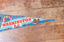 Load image into Gallery viewer, Washington DC Blue Felt Pennant Vintage Retro USA Wall Decor - Eagle&#39;s Eye Finds
