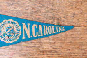 University North Carolina Blue Felt Pennant Vintage Mini College Wall Decor - Eagle's Eye Finds