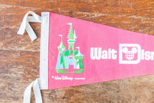 Load image into Gallery viewer, Walt Disney World Felt Pennant Vintage Pink Child&#39;s Wall Decor - Eagle&#39;s Eye Finds
