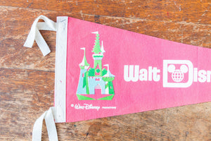 Walt Disney World Felt Pennant Vintage Pink Child's Wall Decor - Eagle's Eye Finds