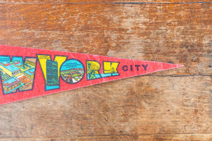 New York City Reed Felt Pennant Vintage NYC Wall Decor - Eagle's Eye Finds