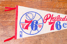 Load image into Gallery viewer, Philadelphia 76ers Sixers 1960s Vintage NBA Basketball Pennant - Eagle&#39;s Eye Finds
