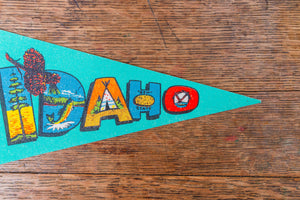 Idaho State Pennant Vintage Mini Teal Wall Decor - Eagle's Eye Finds