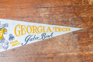 1956 Georgia Tech Gator Bowl Felt Pennant Vintage College Wall Decor - Eagle's Eye Finds