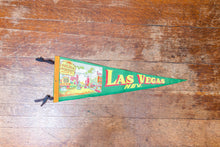 Load image into Gallery viewer, Las Vegas Nevada Felt Pennant Vintage Green Wall Hanging Decor - Eagle&#39;s Eye Finds
