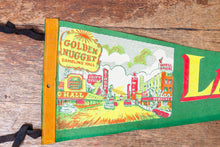 Load image into Gallery viewer, Las Vegas Nevada Felt Pennant Vintage Green Wall Hanging Decor - Eagle&#39;s Eye Finds
