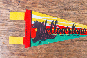 Yellowstone National Park Felt Pennant Vintage Mini Retro Wall Decor - Eagle's Eye Finds