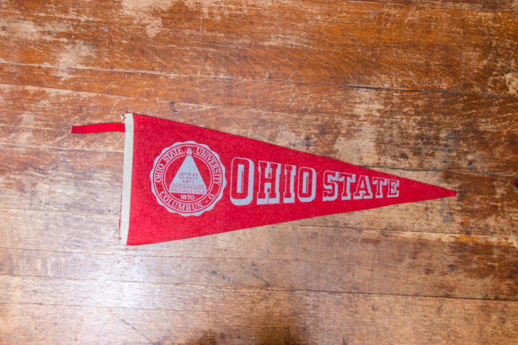 The Ohio State University Felt Pennant Vintage College Wall Decor - Eagle's Eye Finds