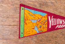 Load image into Gallery viewer, Yellowstone National Park Felt Pennant Vintage Mini Wall Decor - Eagle&#39;s Eye Finds
