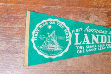 Load image into Gallery viewer, Apollo 11 Moon Landing Felt Pennant Vintage Green Space Decor - Eagle&#39;s Eye Finds
