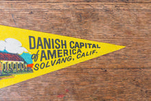 Load image into Gallery viewer, Solvang CA Felt Pennant Vintage California Wall Decor - Eagle&#39;s Eye Finds
