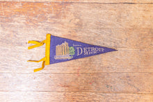 Load image into Gallery viewer, Detroit MI Blue Felt Pennant Vintage Michigan Wall Hanging Decor - Eagle&#39;s Eye Finds
