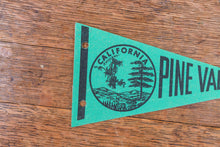 Load image into Gallery viewer, Pine Valley CA Teal Pennant Vintage California Wall Decor - Eagle&#39;s Eye Finds
