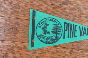 Pine Valley CA Teal Pennant Vintage California Wall Decor - Eagle's Eye Finds