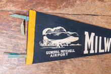 Load image into Gallery viewer, Milwaukee Wisconsin Black Felt Pennant Vintage Wall Decor - Eagle&#39;s Eye Finds
