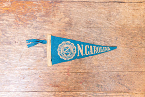 University North Carolina Blue Felt Pennant Vintage Mini College Wall Decor - Eagle's Eye Finds