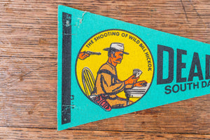 Deadwood SD Pennant Vintage Mini Teal South Dakota Wall Decor - Eagle's Eye Finds