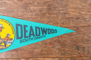Deadwood SD Pennant Vintage Mini Teal South Dakota Wall Decor - Eagle's Eye Finds