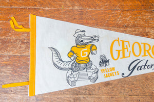 1956 Georgia Tech Gator Bowl Felt Pennant Vintage College Wall Decor - Eagle's Eye Finds