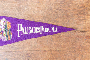 Palisades Park NJ Felt Pennant Vintage Purple New Jersey Native American Wall Decor - Eagle's Eye Finds