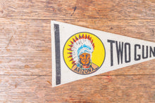 Load image into Gallery viewer, Two Guns Arizona Felt Pennant Vintage Mini White Native American Wall Decor - Eagle&#39;s Eye Finds
