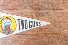 Load image into Gallery viewer, Two Guns Arizona Felt Pennant Vintage Mini White Native American Wall Decor - Eagle&#39;s Eye Finds
