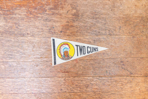 Two Guns Arizona Felt Pennant Vintage Mini White Native American Wall Decor - Eagle's Eye Finds