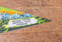 Load image into Gallery viewer, Grand Teton National Park Felt Pennant Vintage Mini Retro Wall Decor - Eagle&#39;s Eye Finds
