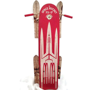 Atomic Era Space Rocket Vintage Sled with Orbit Control by Viking Division - Eagle's Eye Finds