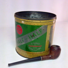 Load image into Gallery viewer, Half and Half Smoking Tobacco Tin Vintage Storage Container - Eagle&#39;s Eye Finds

