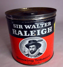 Load image into Gallery viewer, Antique Tobacco Tin Sir Walter Raleigh by R. J. Reynolds - Eagle&#39;s Eye Finds
