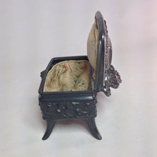 Load image into Gallery viewer, Ornate Victorian Silver Plate Jewelry Casket Vintage Jewelry Storage - Eagle&#39;s Eye Finds
