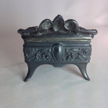 Load image into Gallery viewer, Ornate Victorian Silver Plate Jewelry Casket Vintage Jewelry Storage - Eagle&#39;s Eye Finds
